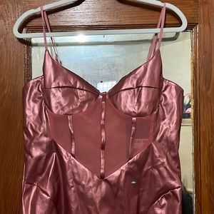 Pretty Little Thing Rose Gold Faux Leather Dress 💗